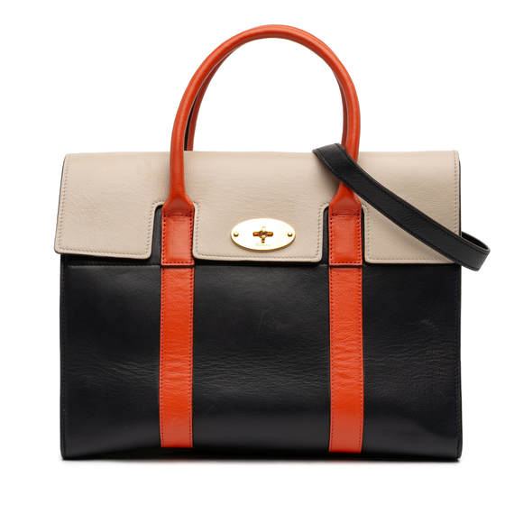 Pre-Loved Mulberry Tricolor Smooth Calfskin Bayswater Satchel